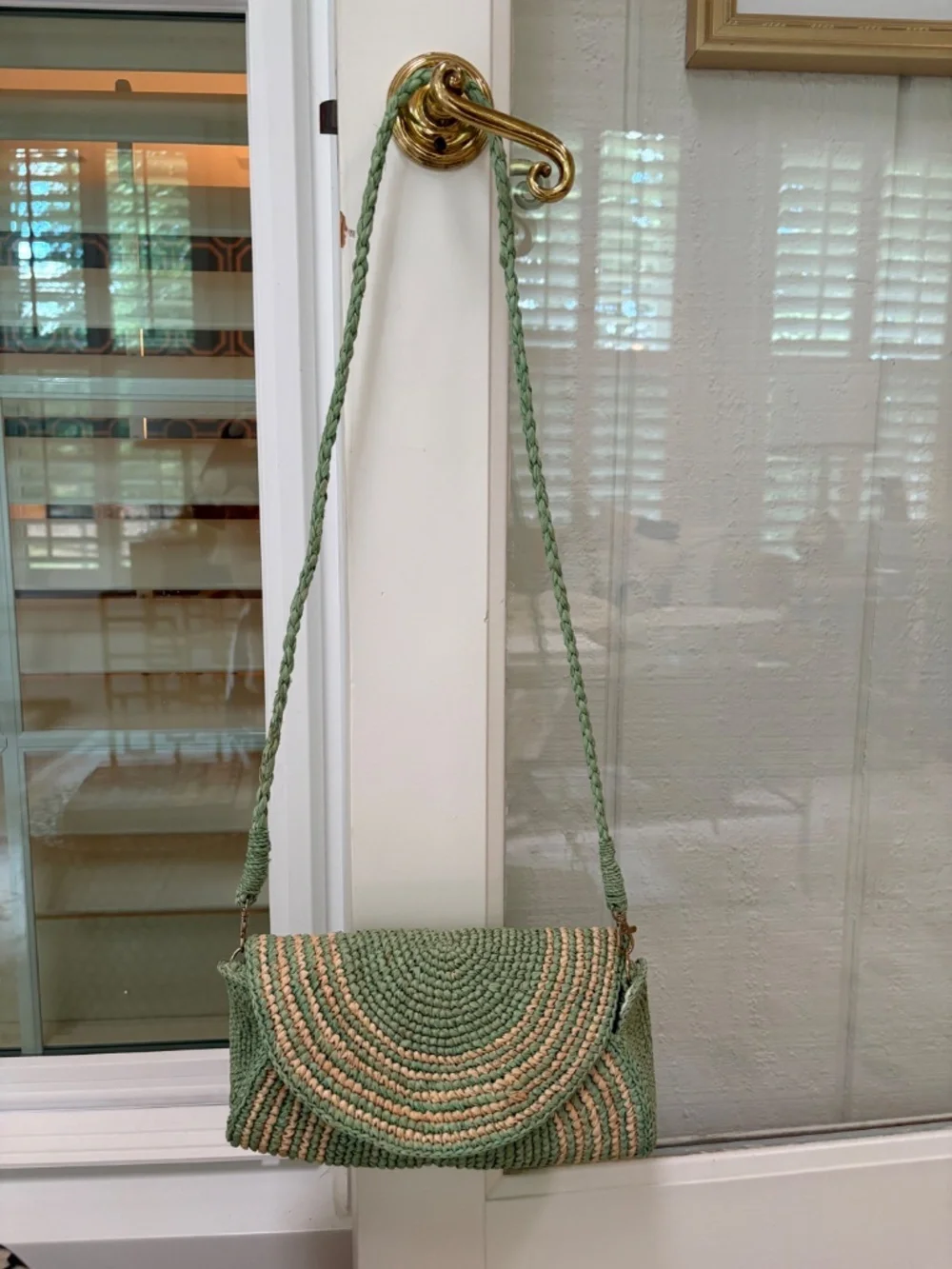 BTB Los Angeles Straw Clutch and Crossbody - Picture 2 of 8